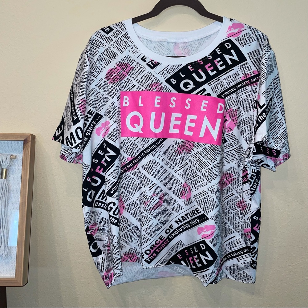 TAKE THAT. graphic headlines cropped tee shirt